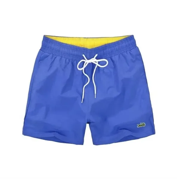 Lacoste Swim Shorts Royal Blue with Yellow Lining - 1