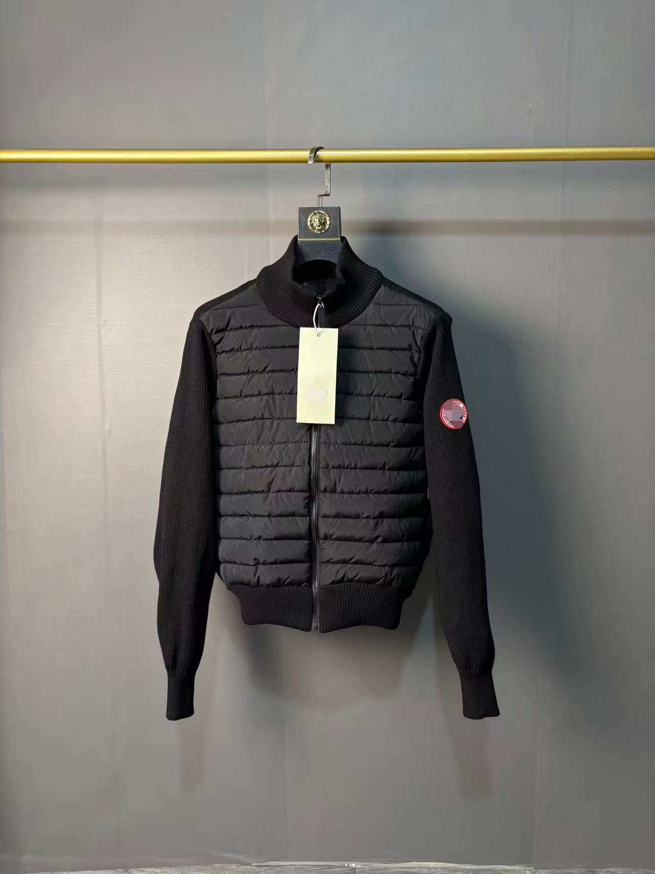 Standing collar red label