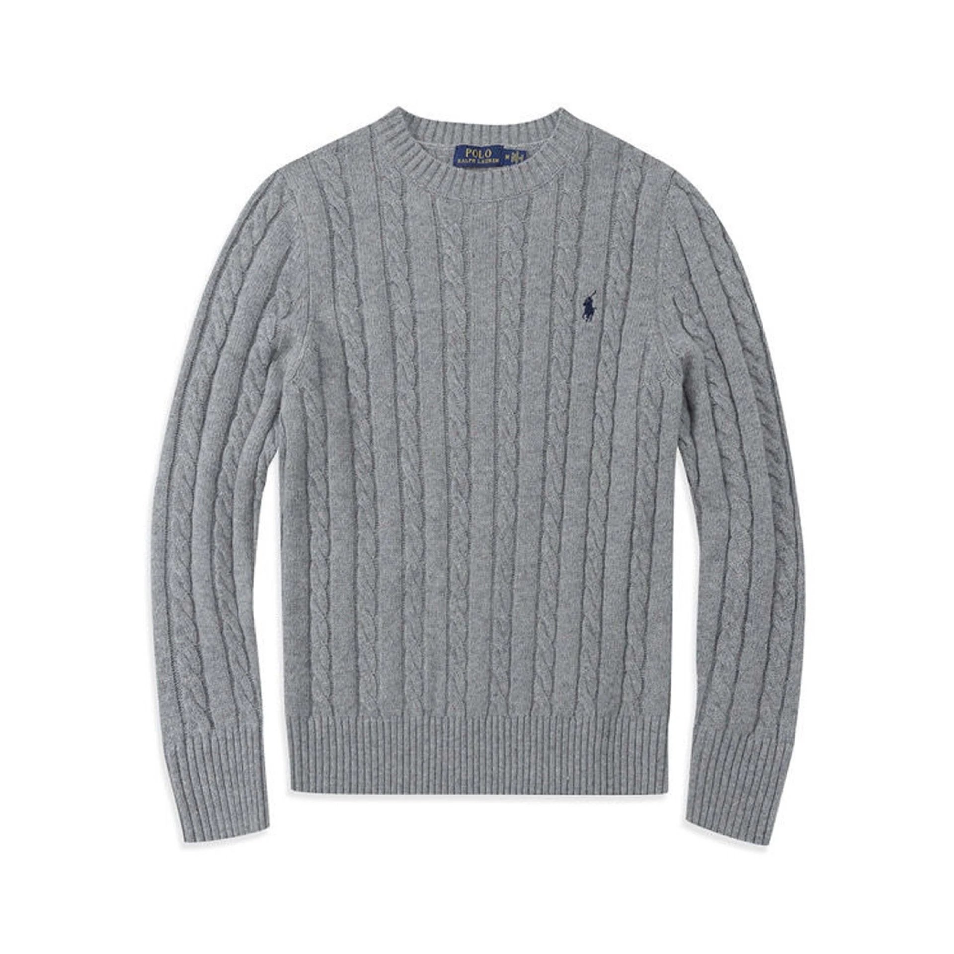gray round neck