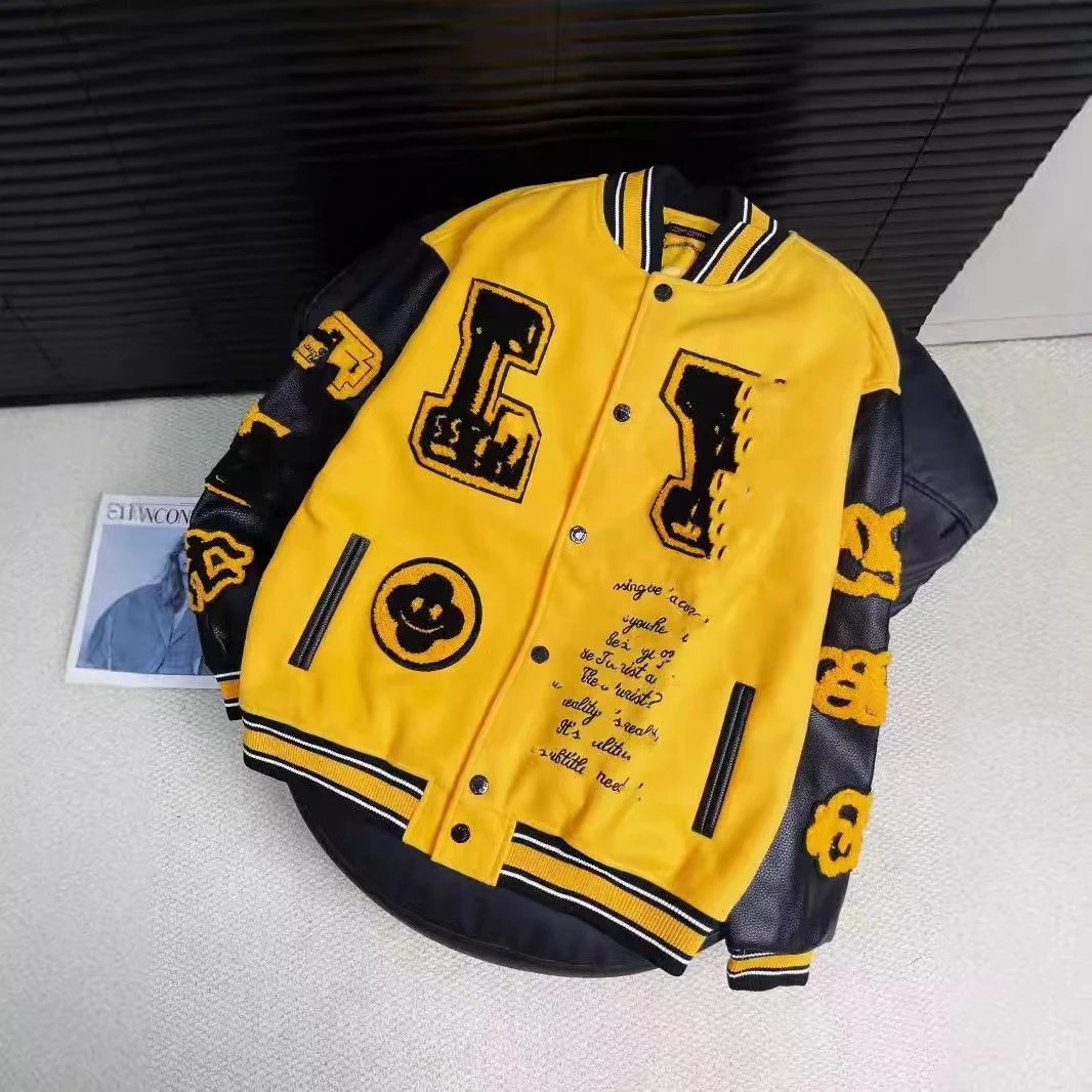 Louis Vuitton Crystal-Embellished Varsity Jacket Black - 2