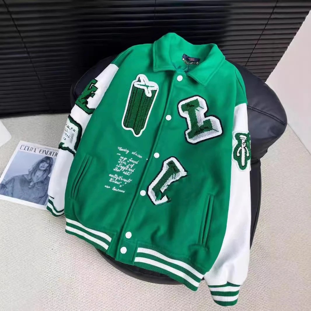 Louis Vuitton Crystal-Embellished Varsity Jacket Black - 3
