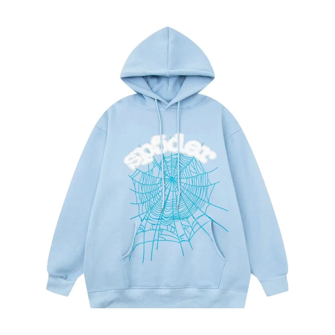 SP5DER Spider Web Graphic Hoodie Black - 14