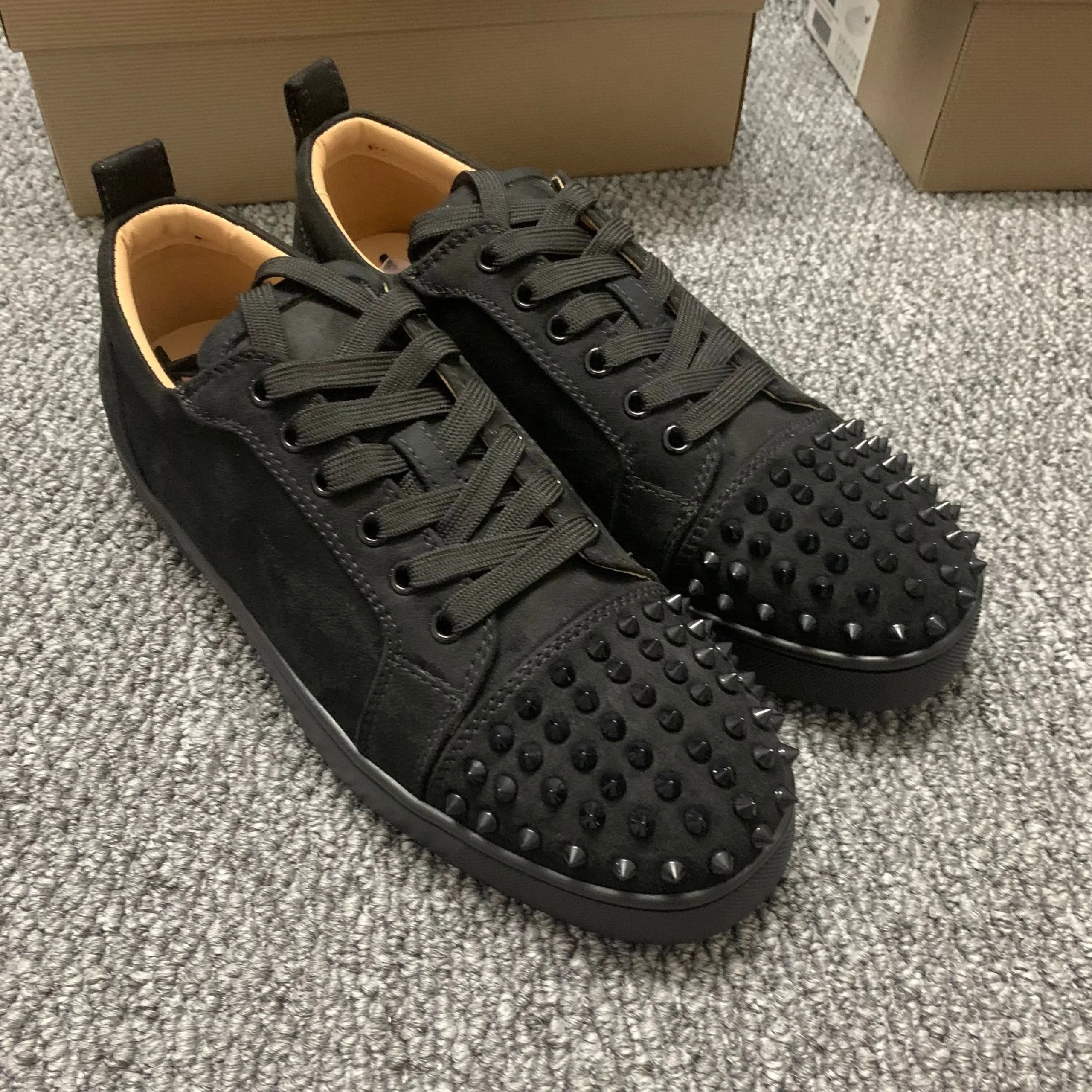 Christian Louboutin Shoes — Black Suede Black Nail colorway — USFans Spreadsheet photo