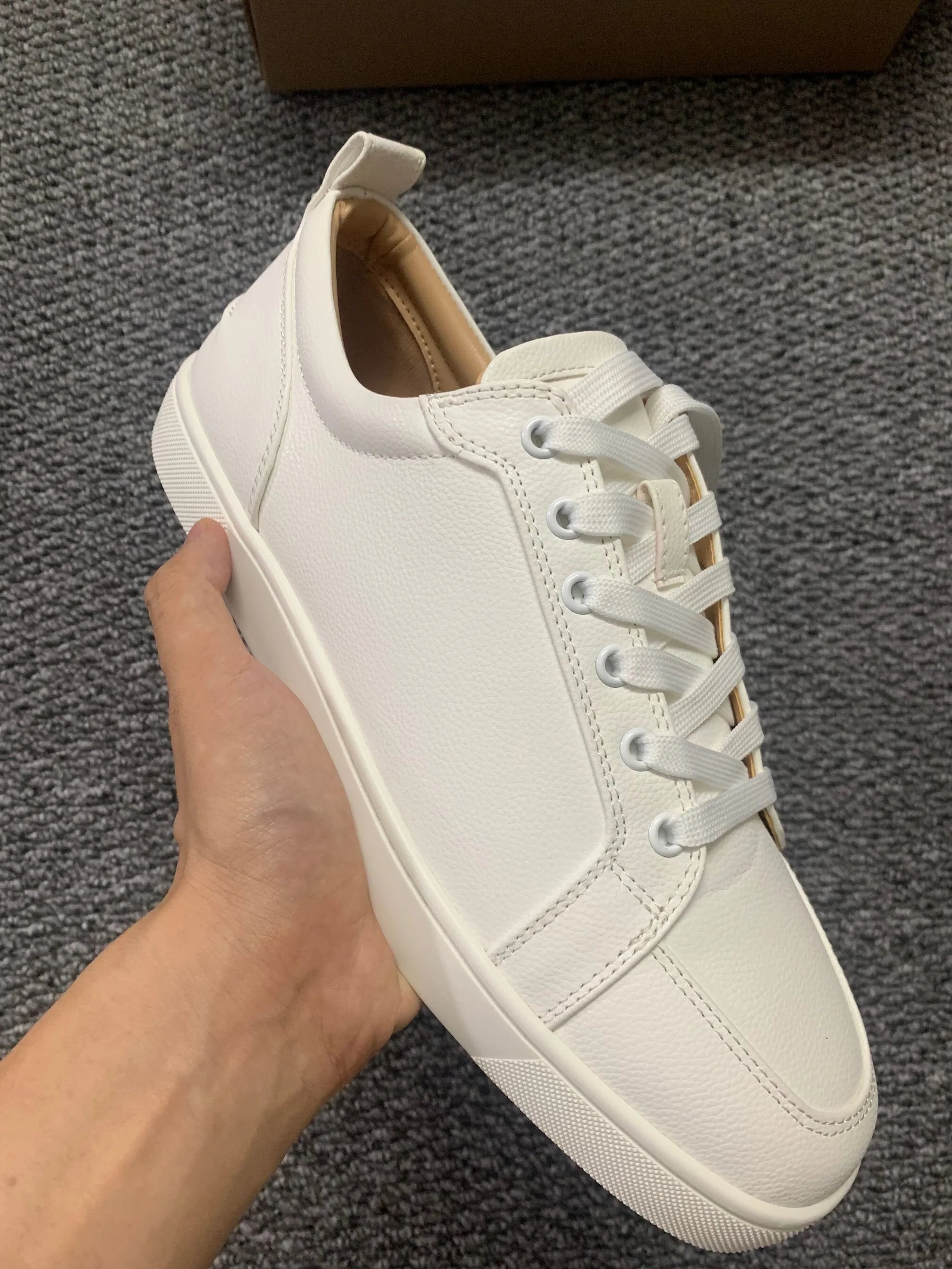 Christian Louboutin Shoes — White glossy surface colorway — USFans Spreadsheet photo
