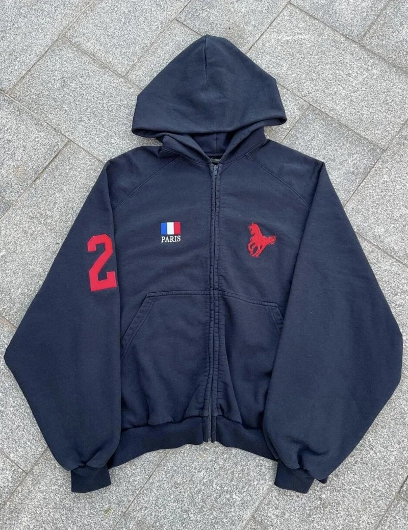 Light Panel War Horse Cardigan Sweater (Unmarked)