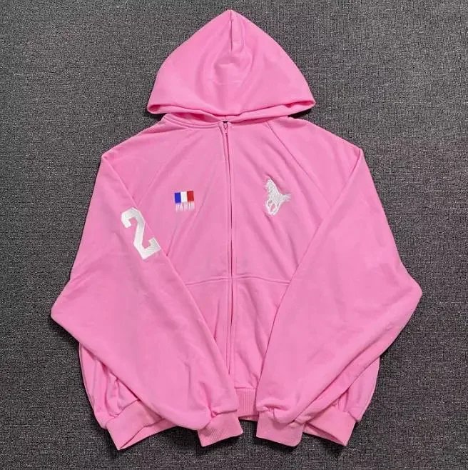Pink War Horse Cardigan Sweater (Unmarked)
