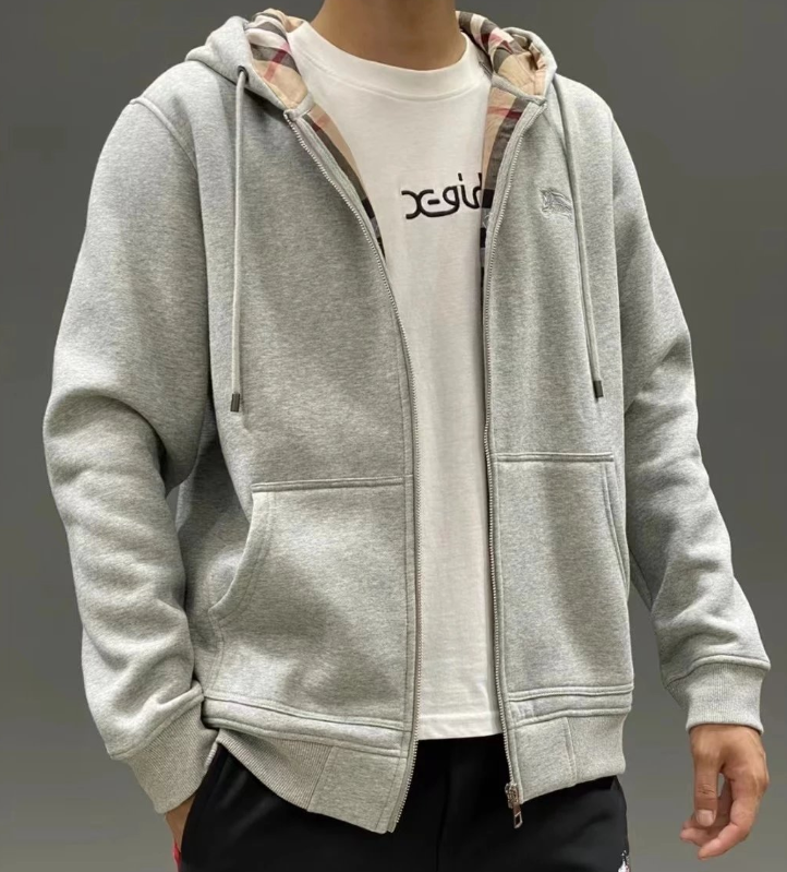 Cotton Zip-Up Cardigan Sweatshirt with Hood