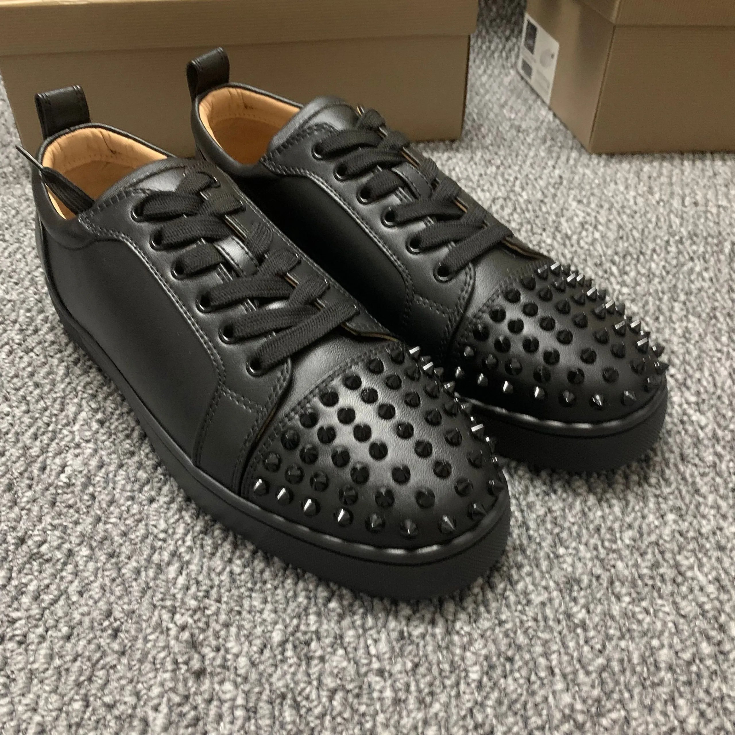 Christian Louboutin Shoes — Black leather black nails colorway — USFans Spreadsheet photo