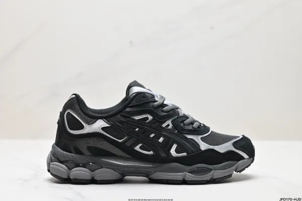 Asics Gel-Kayano 14 Silver Black White Running Shoes - 3