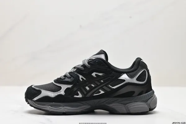Asics Gel-Kayano 14 Silver Black White Running Shoes - 5