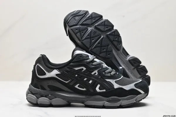 Asics Gel-Kayano 14 Silver Black White Running Shoes - 7