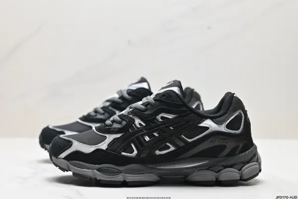 Asics Gel-Kayano 14 Silver Black White Running Shoes - 6