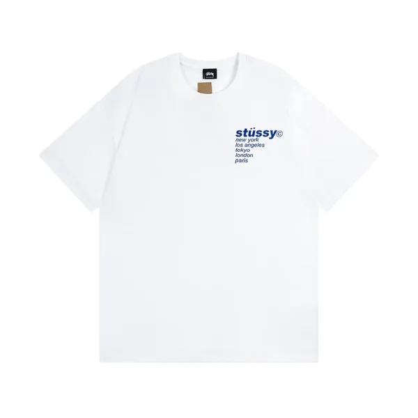 Stüssy Strawberry Graphic T-Shirt Black/White/Navy - 7