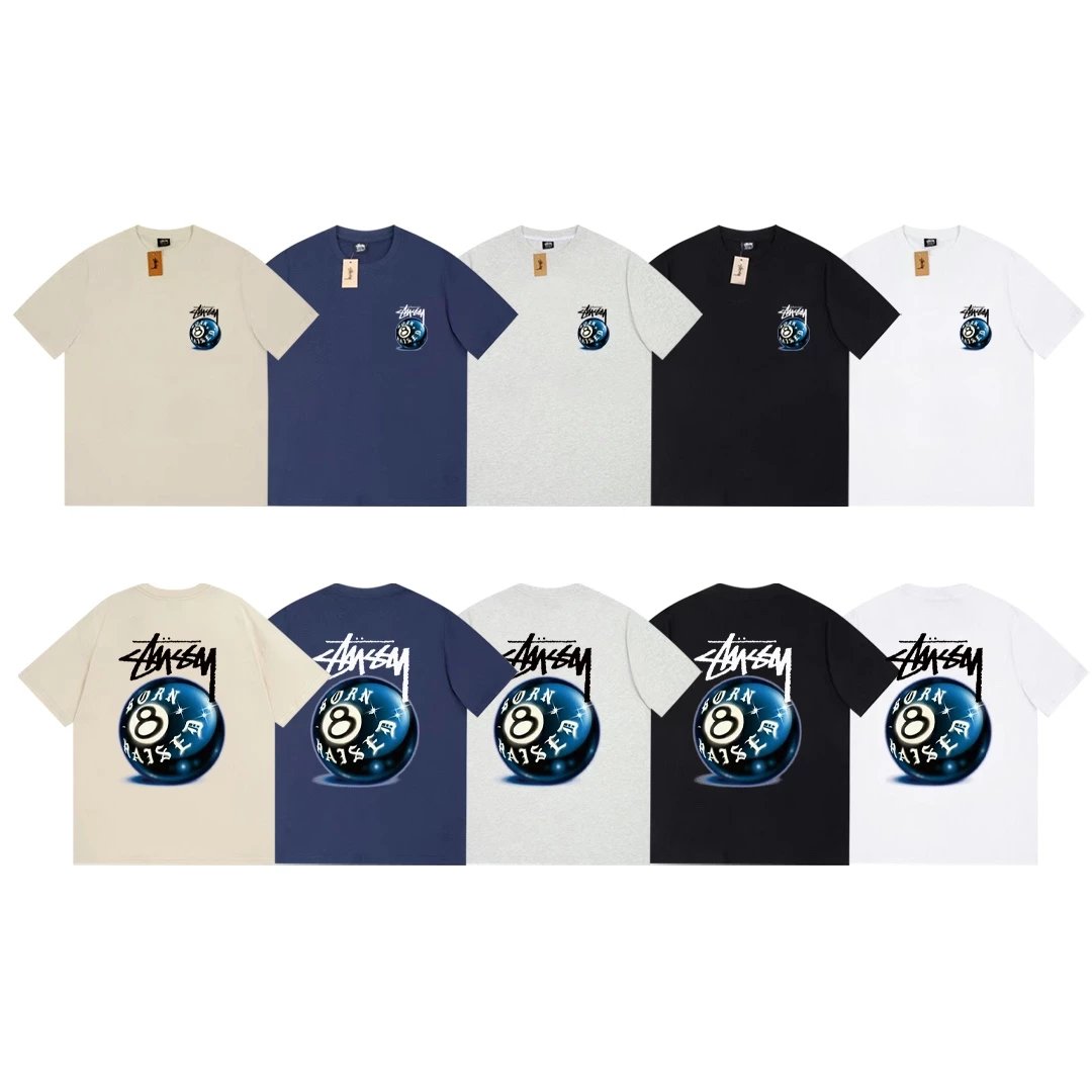 Stussy Billiards 8 Ball 🌐 Cylinder Short-Sleeve Tee