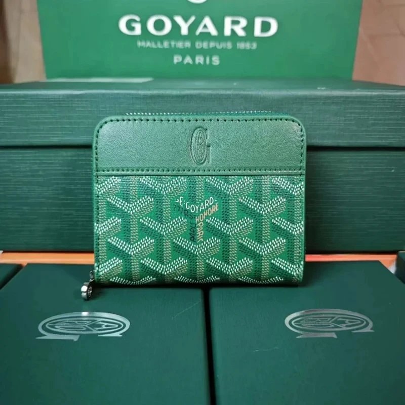 Green Goyard Card Holder