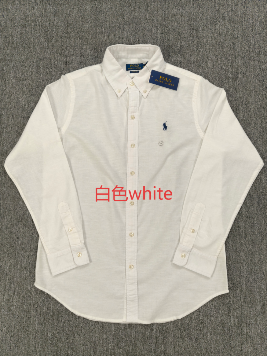 Linen Two-Tone Long-Sleeve Shirt CK