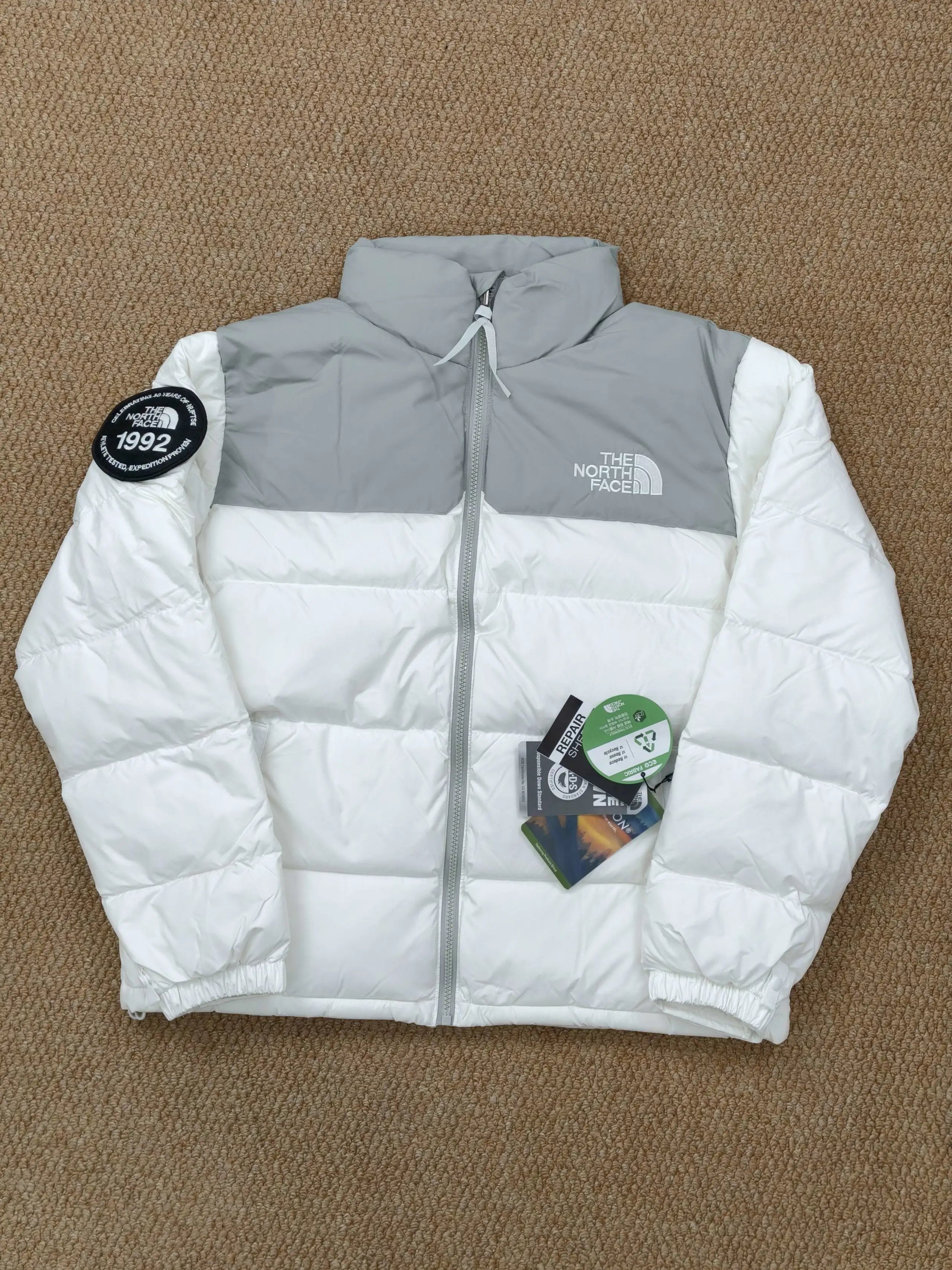 The North Face 1992 Nuptse Down Jacket White Grey