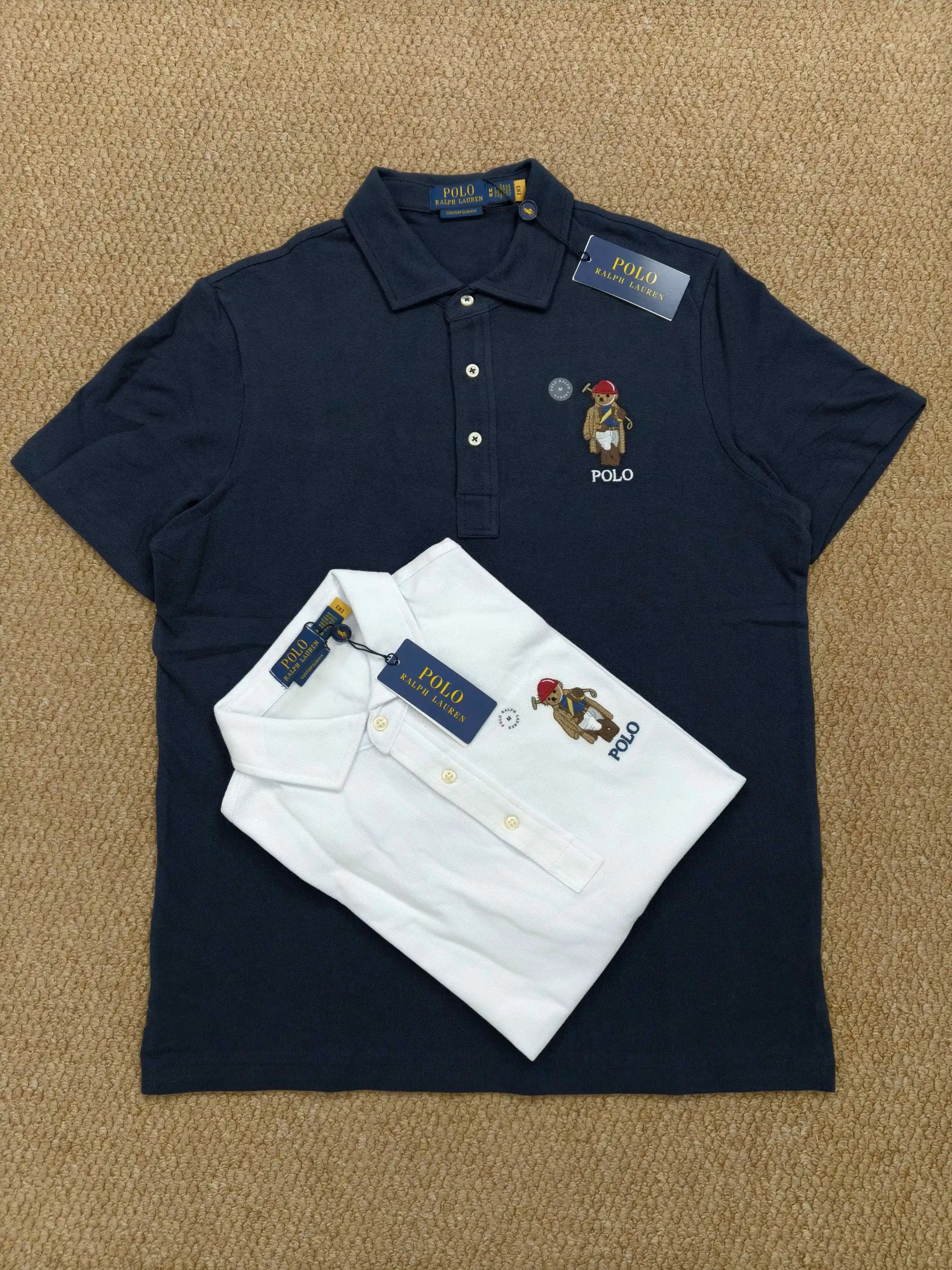 70% off € 6.2/¥ 48 (original € 20.6/¥ 159) Super Sale 100% cotton bear promotion drainage small bear three button polo shirt KC