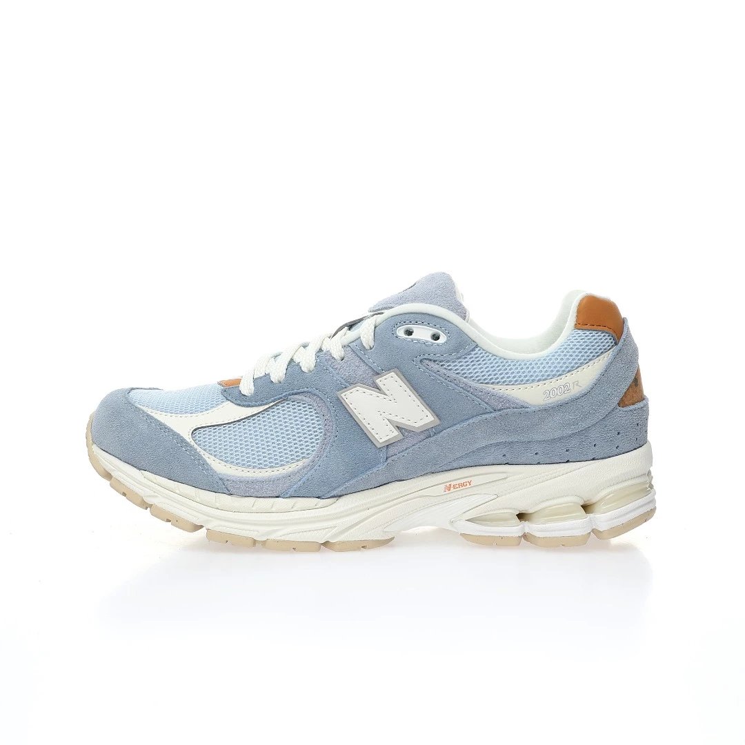 NB 2002 Phantom Shoes — M2002RSD light wet blue white brown colorway — USFans Spreadsheet photo