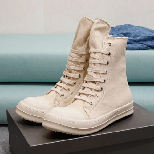Rick Owens DRKSHDW Canvas Low Top Black Milk