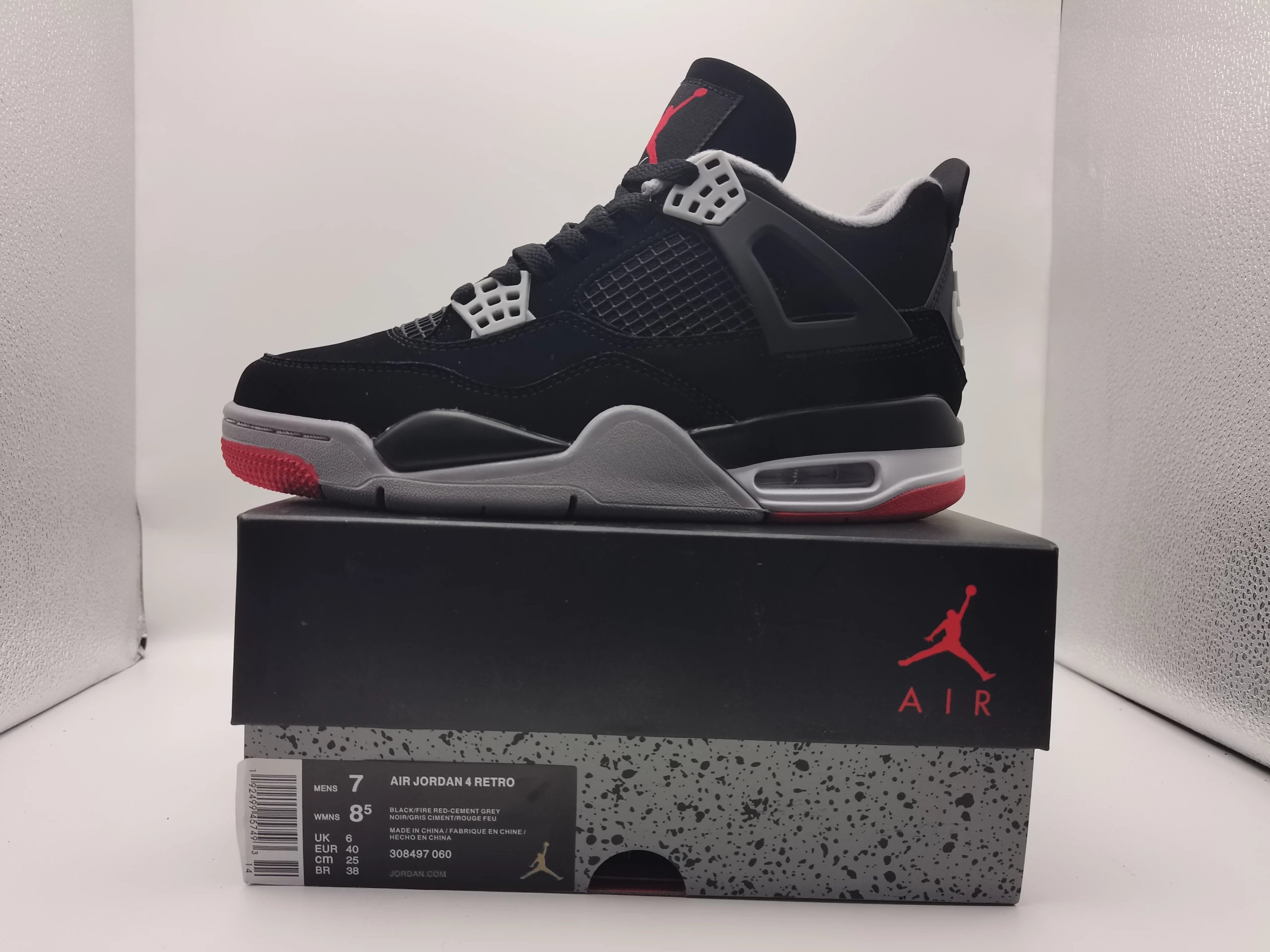 KZ AJ4 Bred Reimagined 2024 black red leather