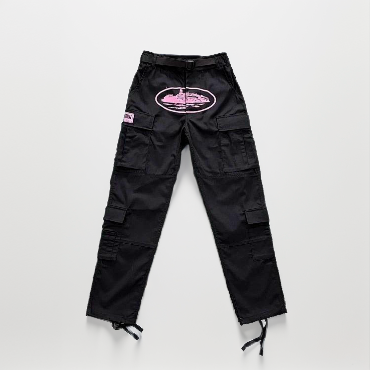 Corteiz classic cargo black whitelogo pant [19+ styles] foto 4