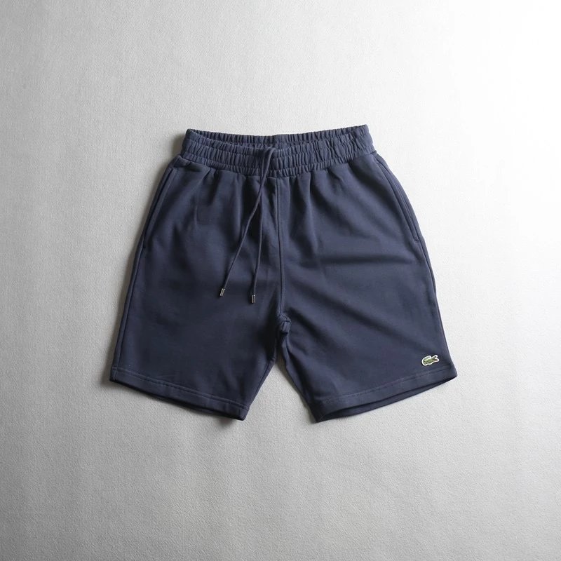 Black Lacoste Logo Sweat Shorts