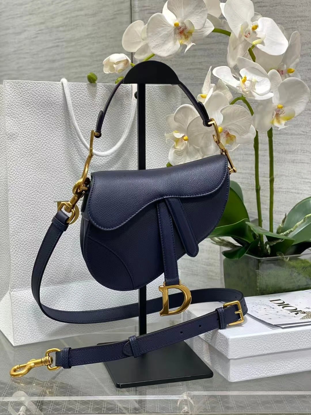 Dior Saddle Bag — Navy Blue 17 × 5 × 15cm colorway — USFans Spreadsheet photo