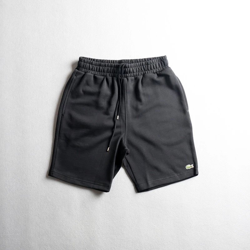 Black Lacoste Logo Sweat Shorts