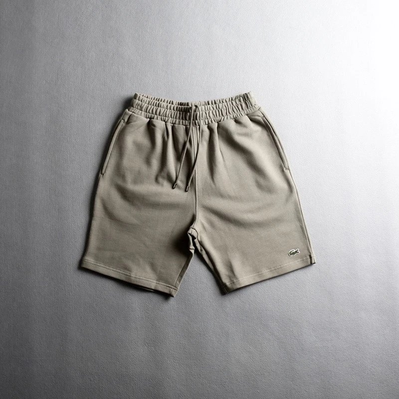 Black Lacoste Logo Sweat Shorts