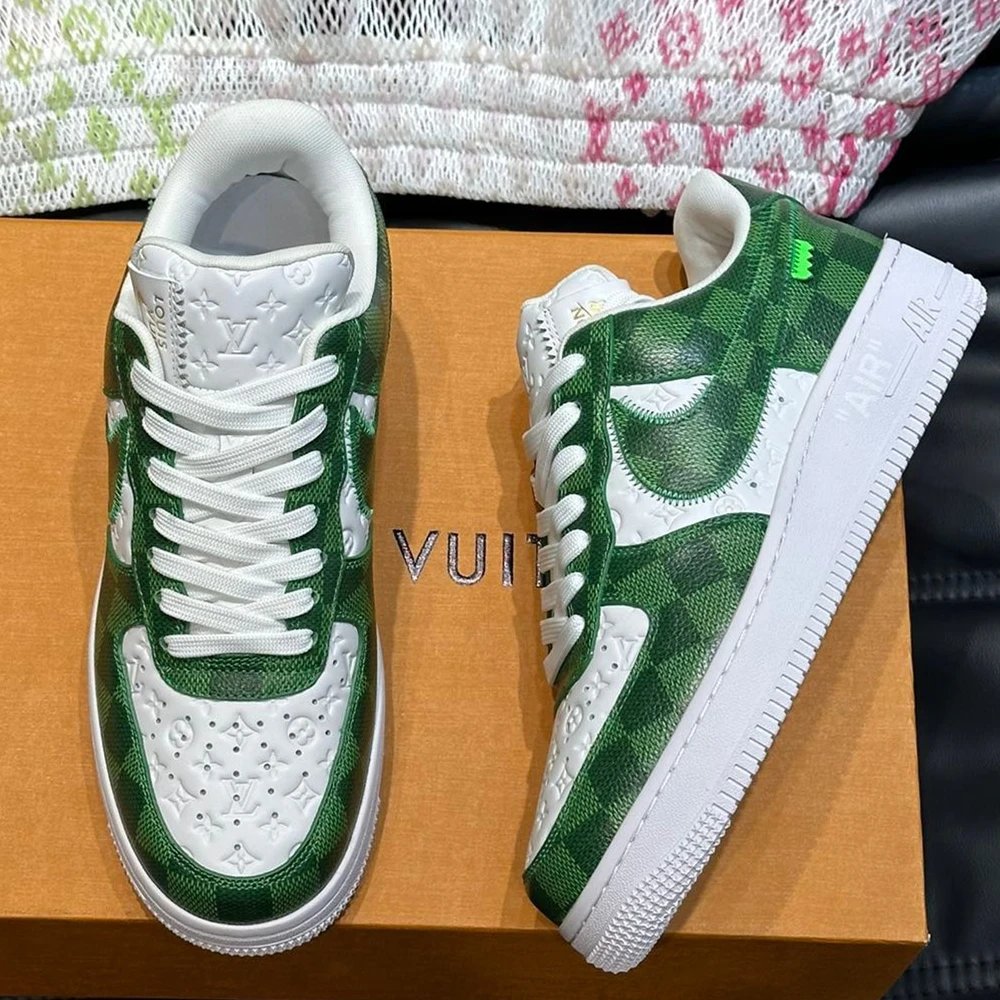 Louis Vuitton x Nike Air Force 1 White Monogram Sneakers - 5