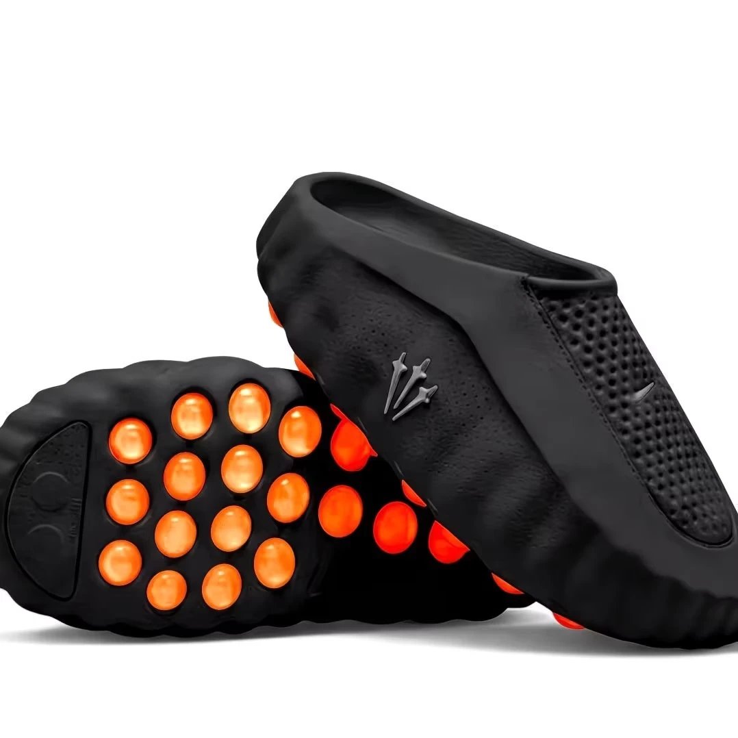 Nike Casual Shoes Mind 001 Slip-On Recovery — Black Orange