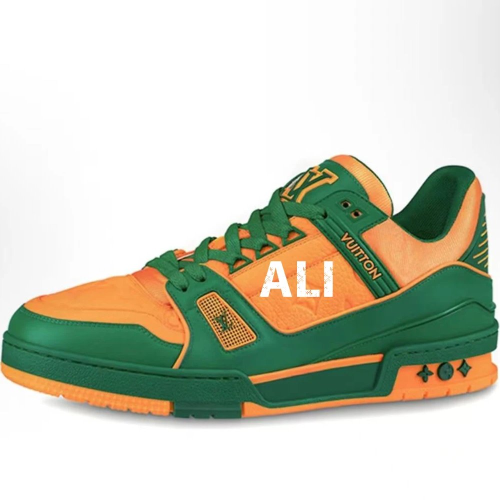 Louis Vuitton Trainer Low Green Orange 1A8WFY