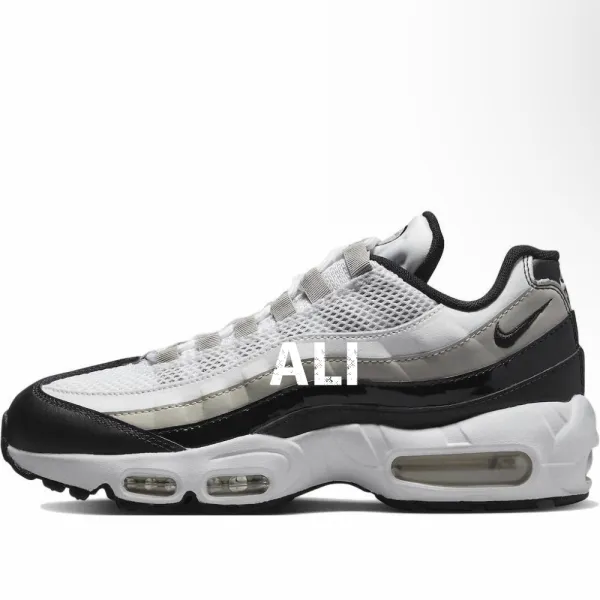 Nike Air Max 95 White Black Silver Sneakers Running Shoes - 1