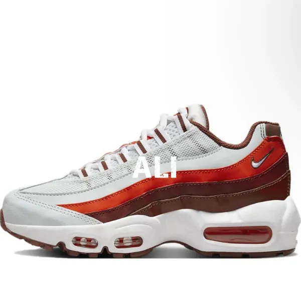 Nike Air Max 95 White Orange Brown Sneakers - 1