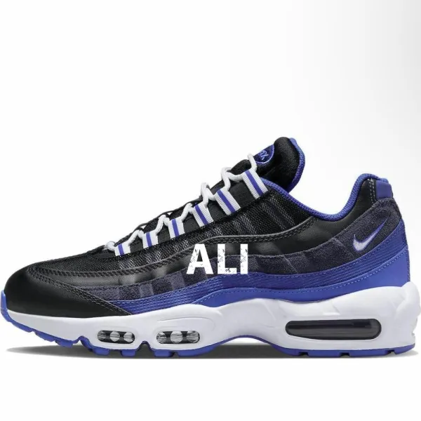 Nike Air Max 95 Black Royal Blue White Sneakers - 1