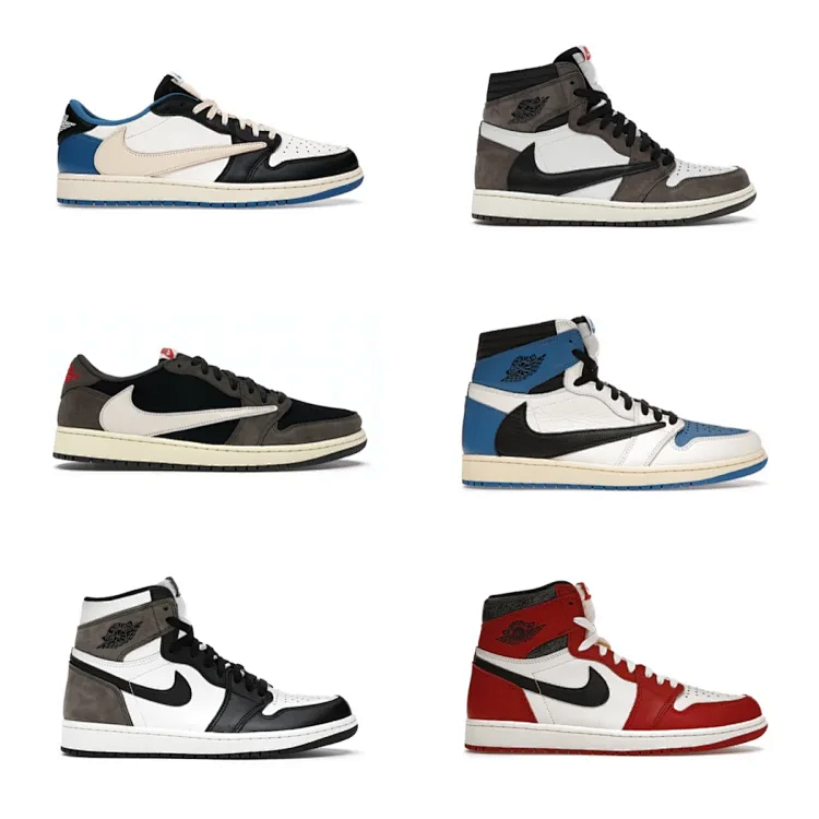 Ljr Batch J0rdan 1 0ff-WHlTE TRAVlS Sc0tt Union Collection