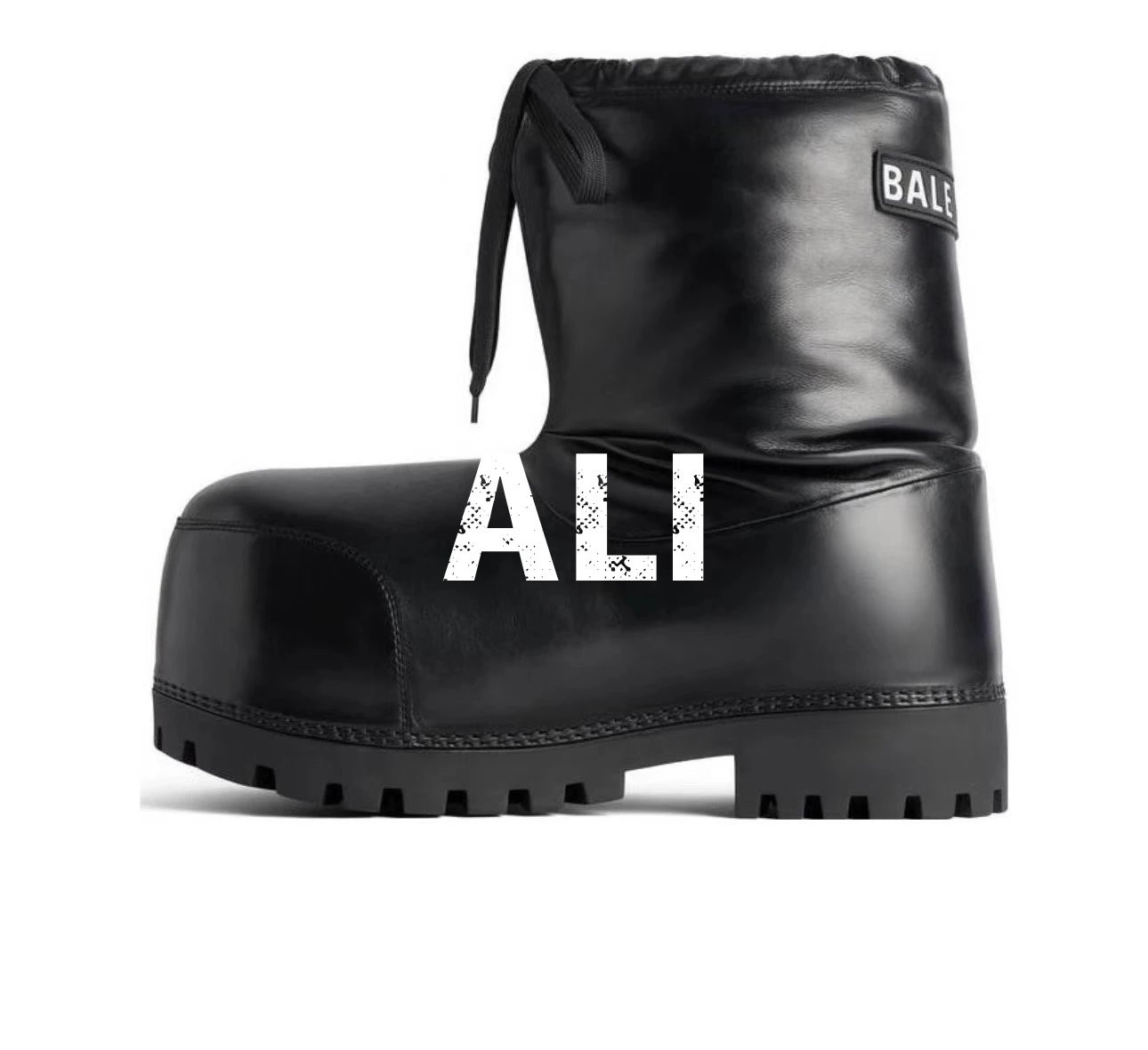 Balenciaga Snow Boot Black Leather Platform Boot
