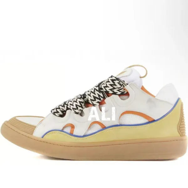 Lanvin x Virgil Abloh Run Away Paint Splatter Pink Beige Sneakers - 23
