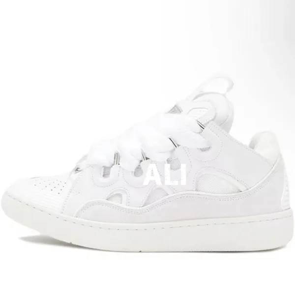 Lanvin x Virgil Abloh Run Away Paint Splatter Pink Beige Sneakers - 24