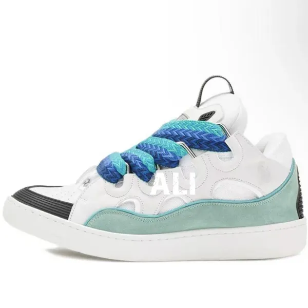 Lanvin x Virgil Abloh Run Away Paint Splatter Pink Beige Sneakers - 10