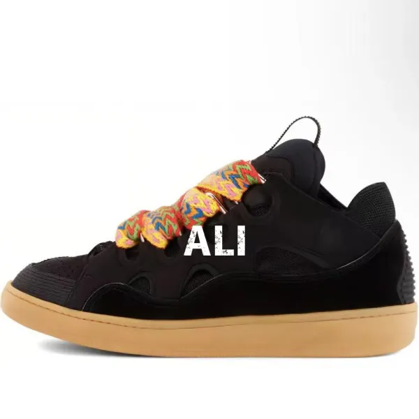 Lanvin x Virgil Abloh Run Away Paint Splatter Pink Beige Sneakers - 2