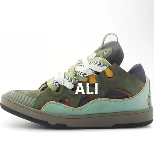 Lanvin x Virgil Abloh Run Away Paint Splatter Pink Beige Sneakers - 11