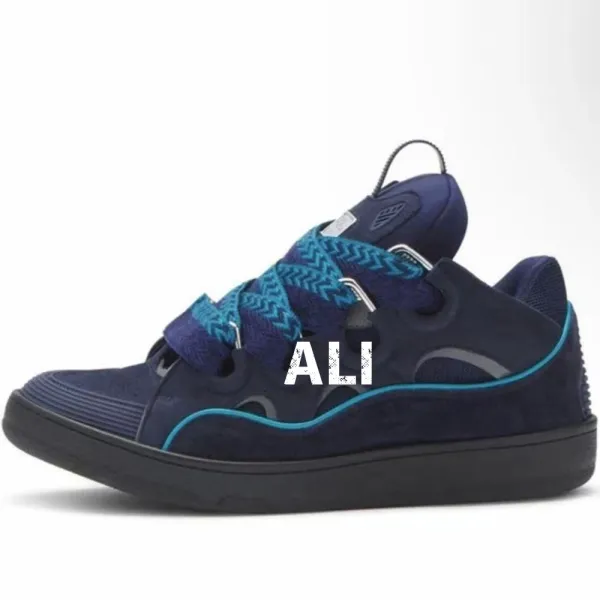 Lanvin x Virgil Abloh Run Away Paint Splatter Pink Beige Sneakers - 5