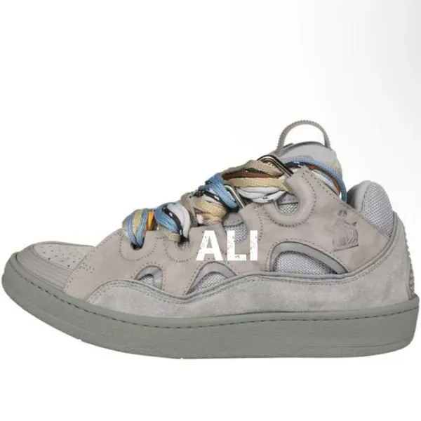 Lanvin x Virgil Abloh Run Away Paint Splatter Pink Beige Sneakers - 12