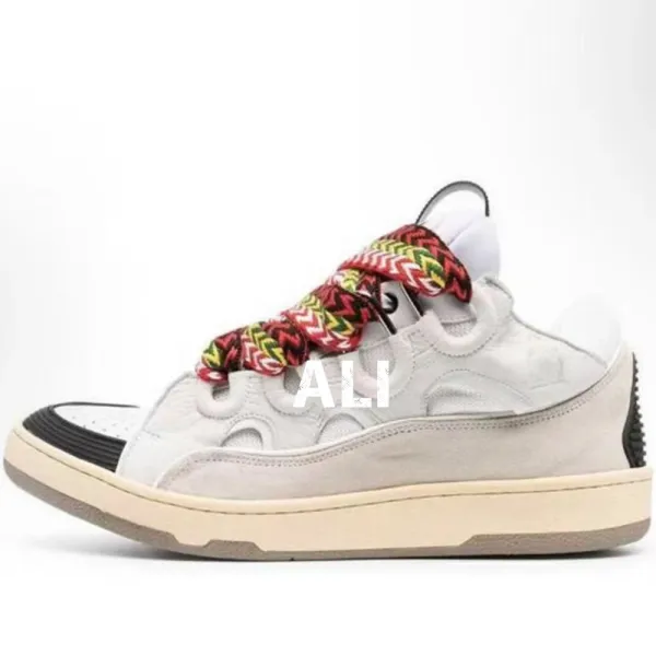 Lanvin x Virgil Abloh Run Away Paint Splatter Pink Beige Sneakers - 25