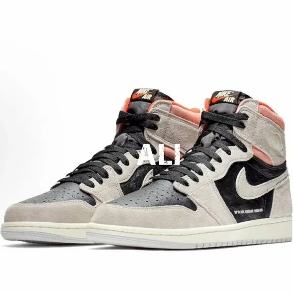Air Jordan 1 High OG 'Graffiti' Black / Gray Sneakers Basketball Shoes - 10
