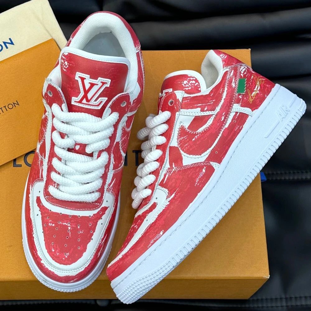 Louis Vuitton x Nike Air Force 1 White Monogram Sneakers - 3