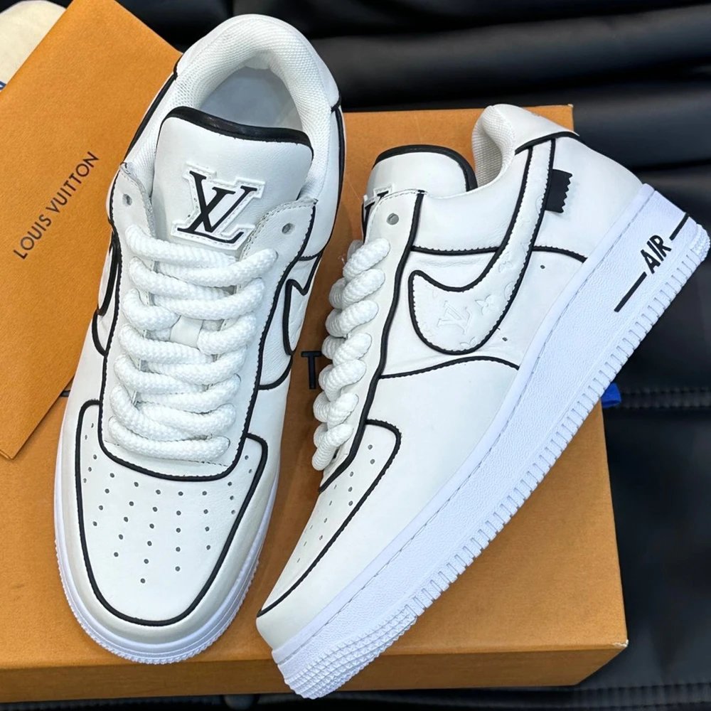 Louis Vuitton x Nike Air Force 1 White Monogram Sneakers - 2