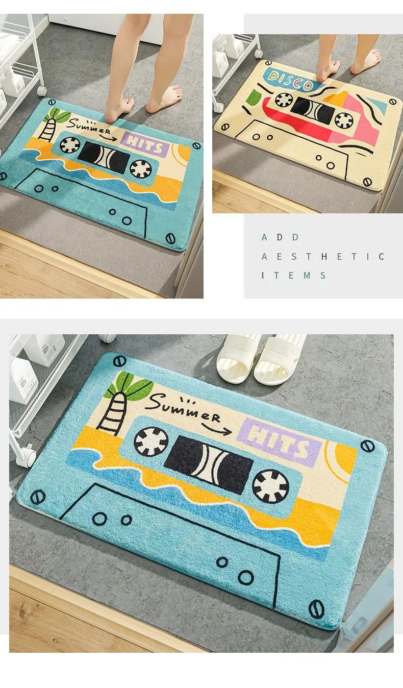 【定制商品，非质量问题不退换】浴室吸水地垫厕所卫生间门口防滑垫家用入户进门卧室厨房脚垫地毯